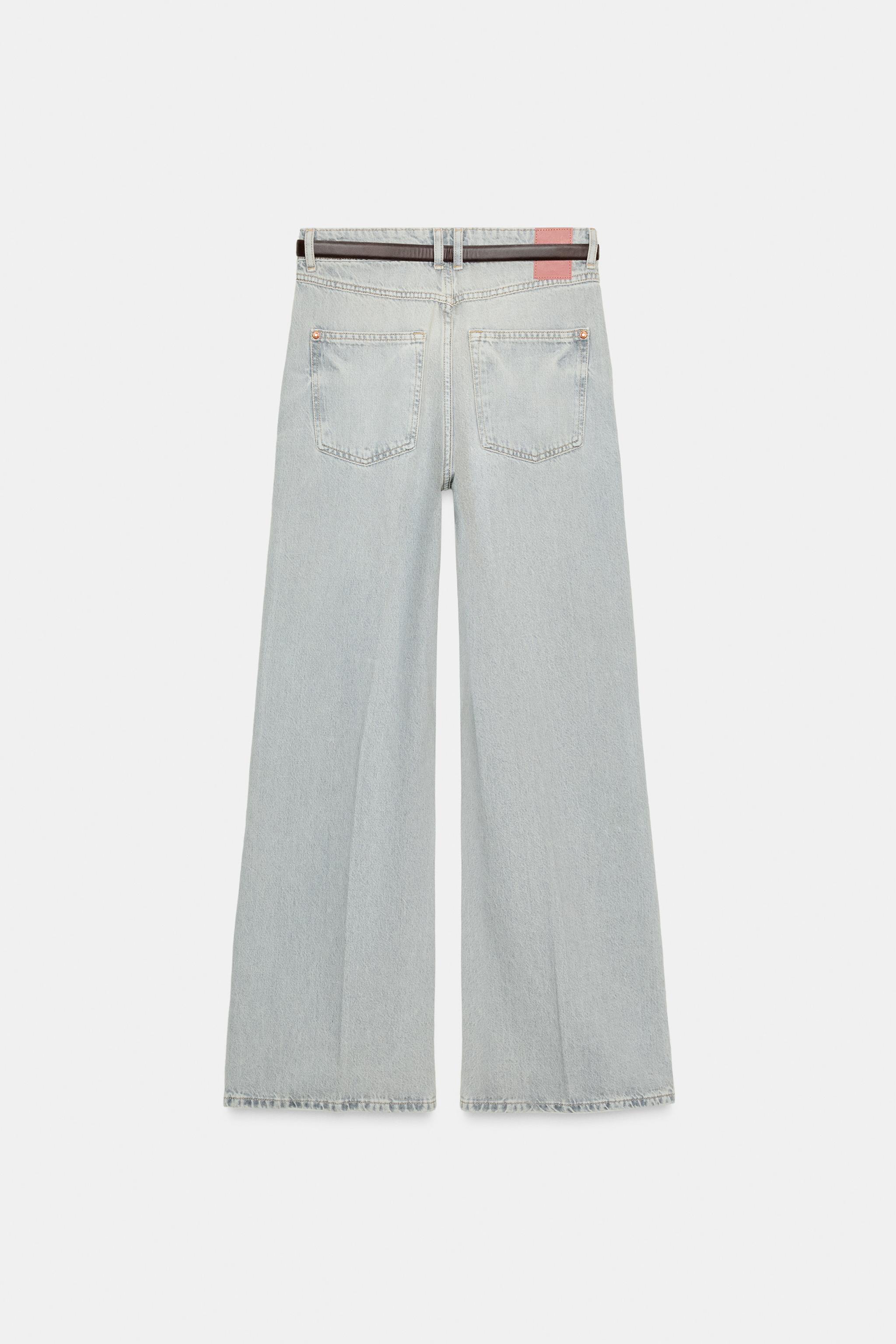 Z1975 HIGH-WAISTED WIDE LEG BELTED JEANS